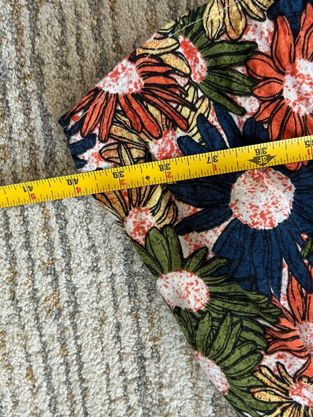 Natural Life Daisy Tiered Midi Dress - Navy Yellow Floral XS/S - Picture 6 of 8